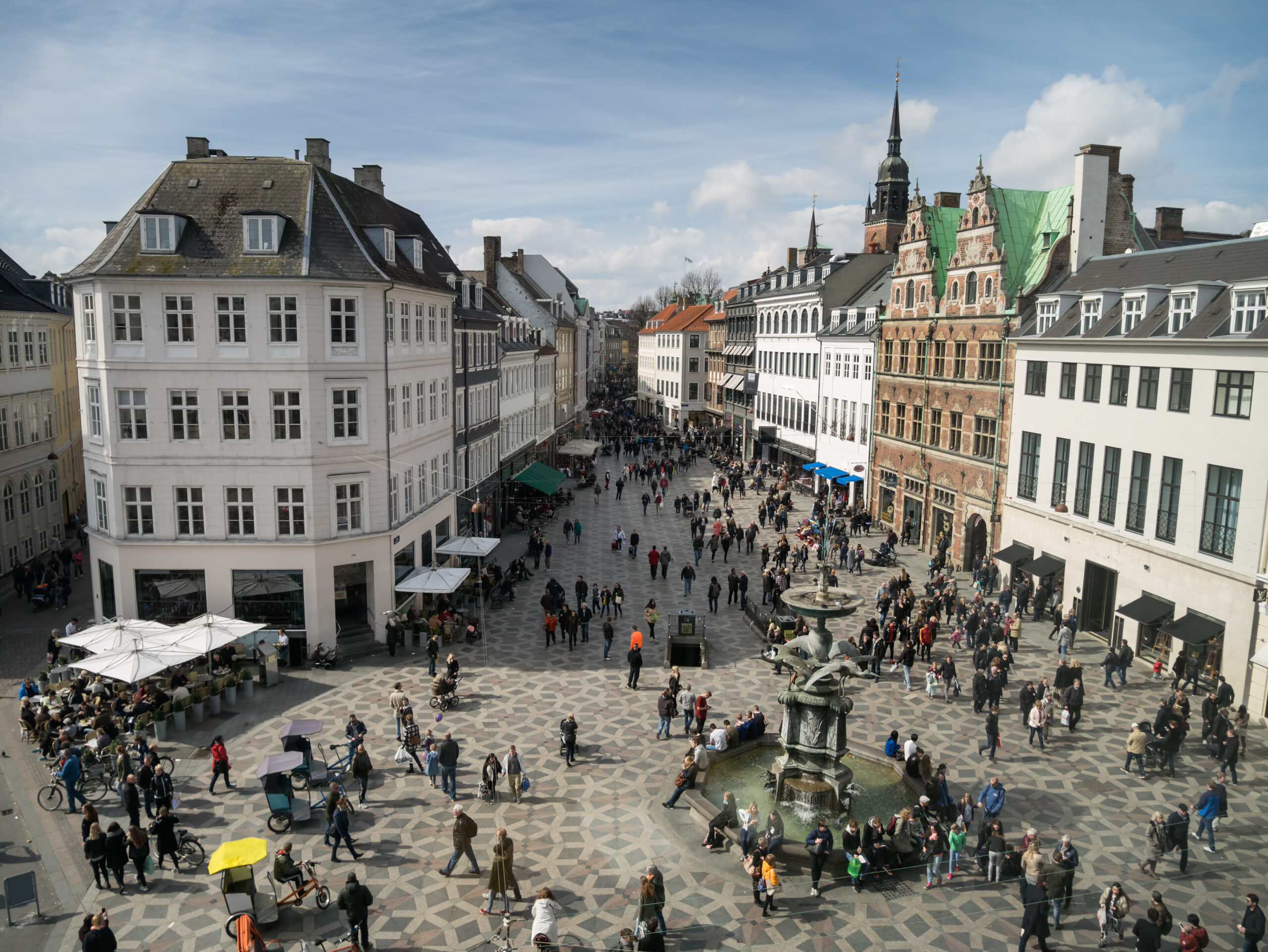 Amagertorv - central square in Copenhagen, Denmark
