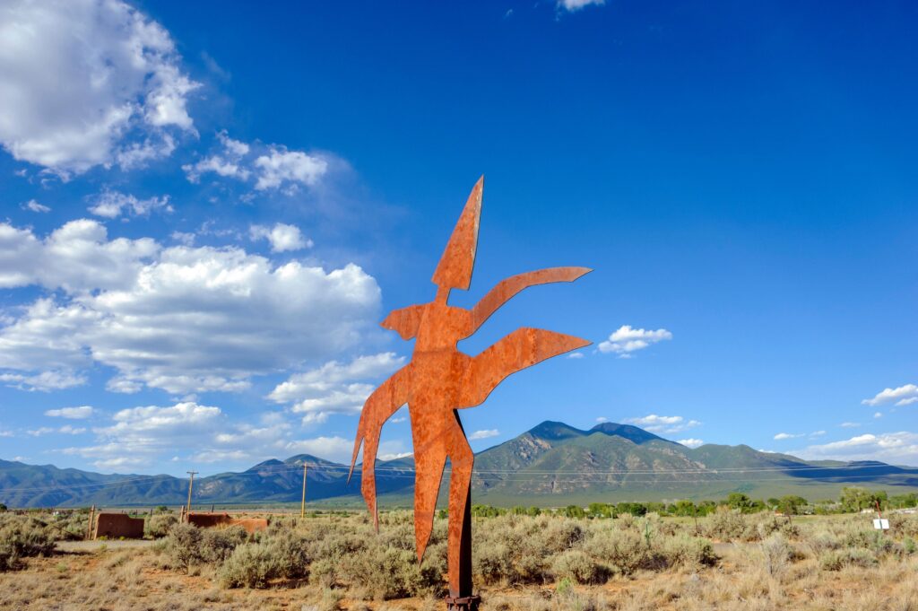 Taos New Mexico art work sculpture