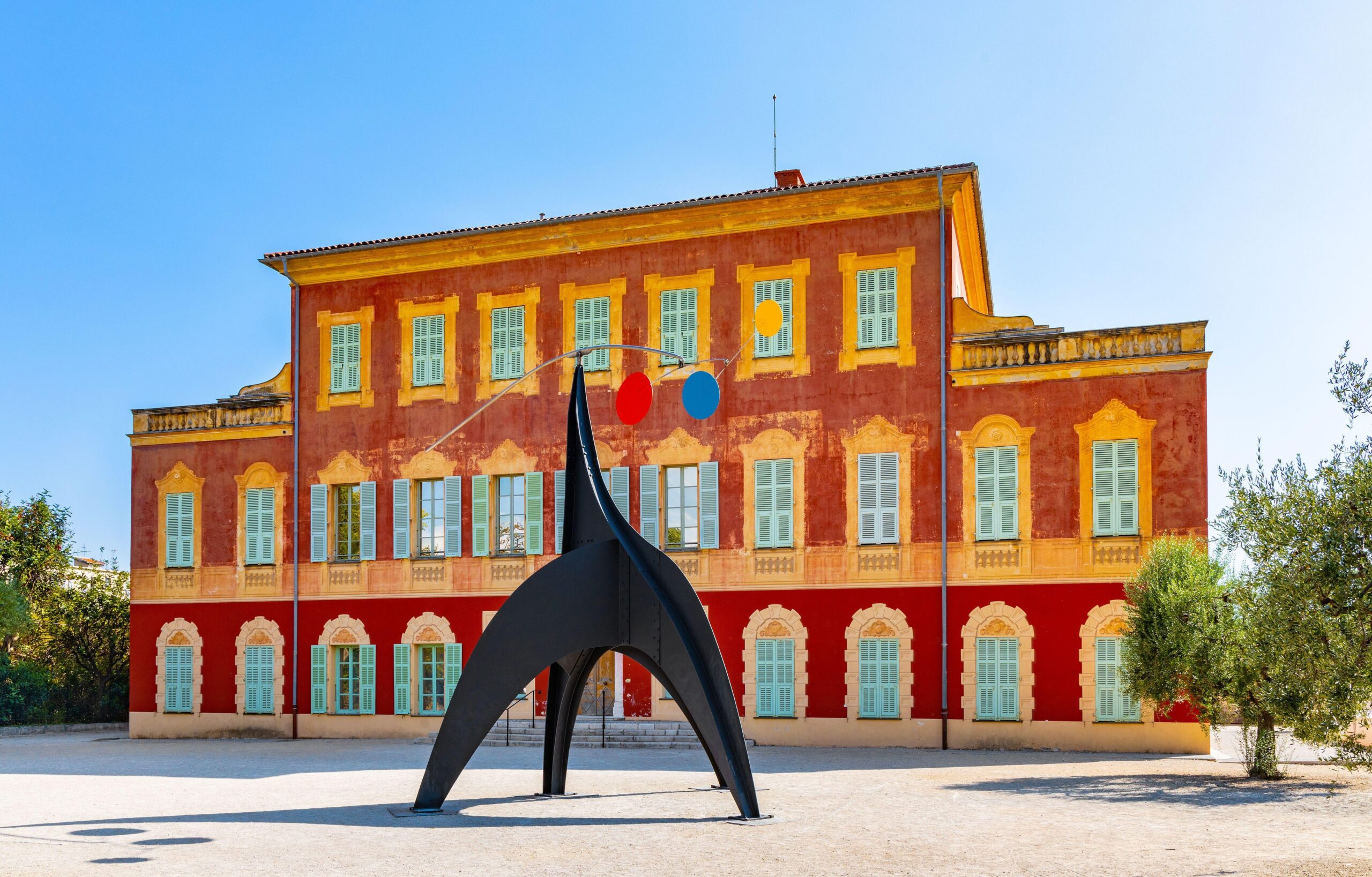 2PCCBCR Nice, France - August 7, 2022: Musee Matisse painter Henri Matisse art museum in Villa des Arenes palace in Cimiez district of Nice on French Riviera