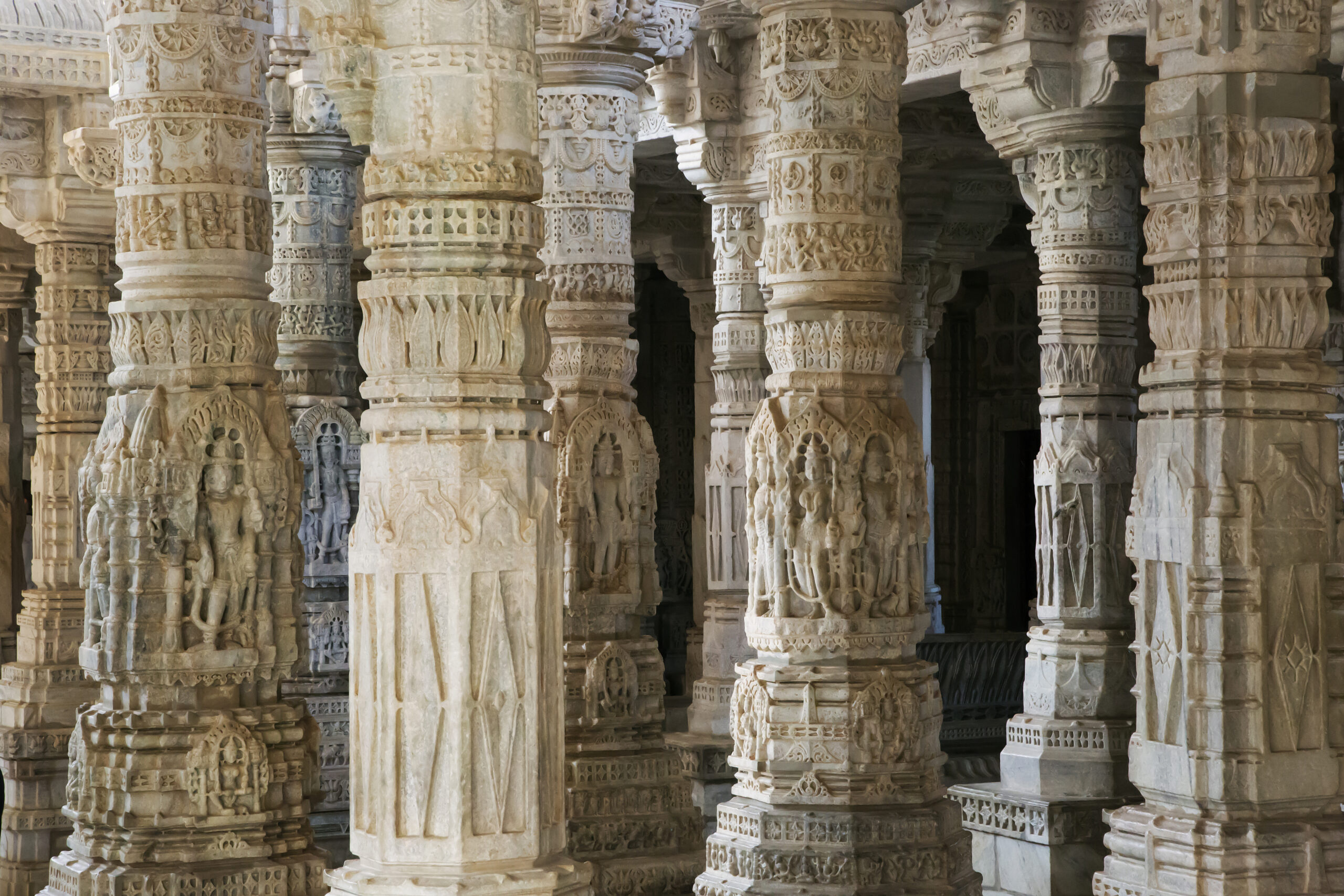Ranakpur India carved columns