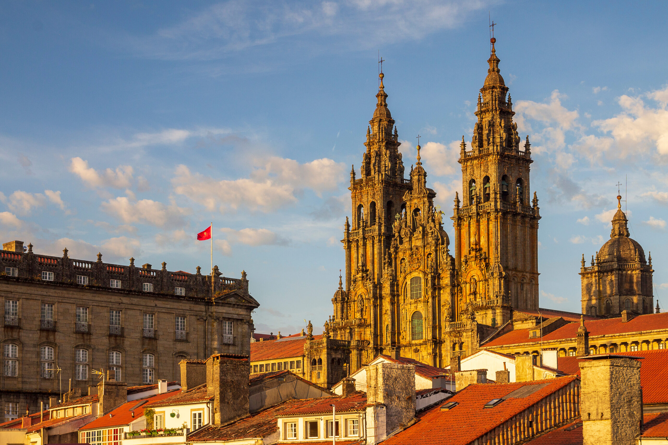 Santiago de Compostela at the end of the El Camino route